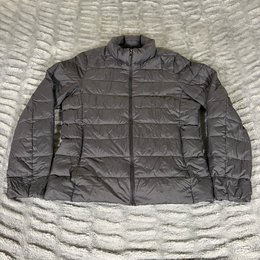 Uniqlo Ultra Light Down Puffer Jacket Womens Medium Black Water Repellent 409112
